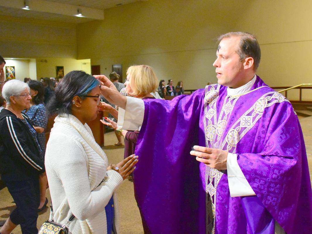 St. Gabriel Church in Charlotte’s Ash Wednesday Mass. (Provided photo)