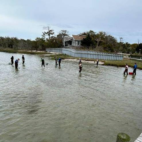 Our Lady of Grace sixth-graders collected specimens and samples at Sound to Sea in Pine Knoll Shores, North Carolina.