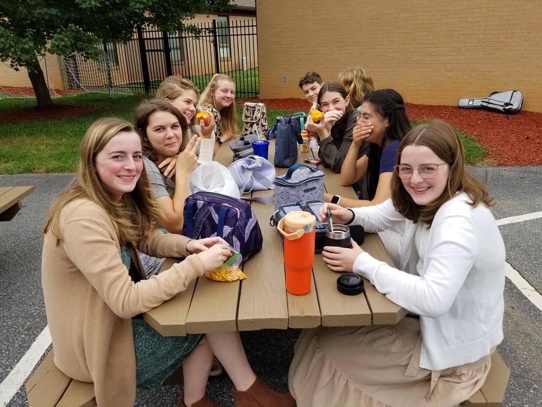 Students enjoyed the first day of school at Canongate Catholic High School in Arden. 