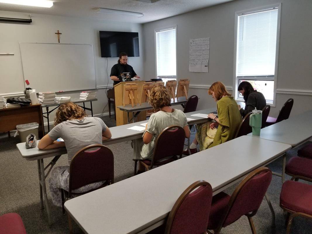 New literature and history teachers started, and lunch break was celebrated with a pick-up soccer game and music.