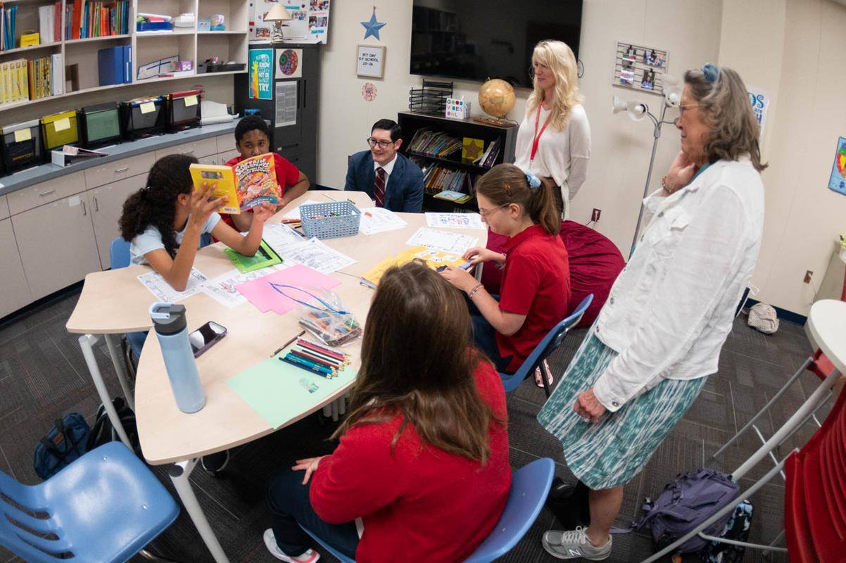 Students start the new year at Charlotte Catholic High School. Superintendent Dr. Greg Monroe is on campus for the first day of school. 