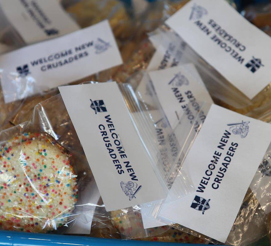 New students welcomed at Christ the King High School.