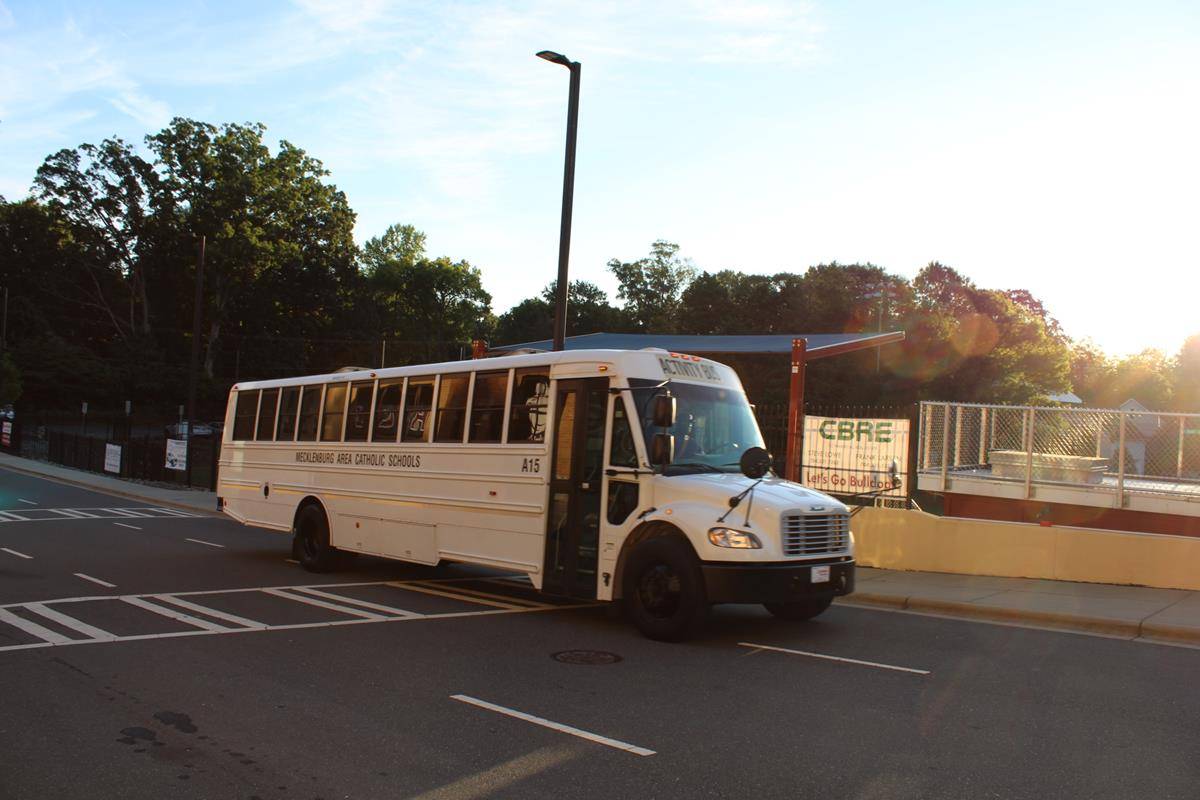 Students are ready for the start of the year at Holy Trinity Middle School.
