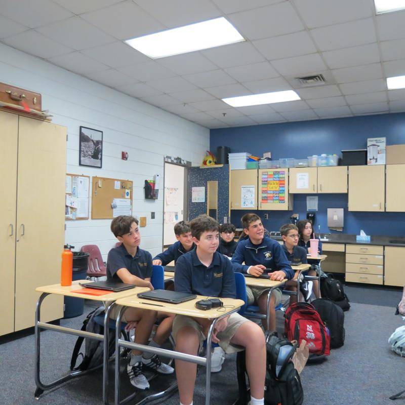 Students are excited to be at St. Mark School this year.