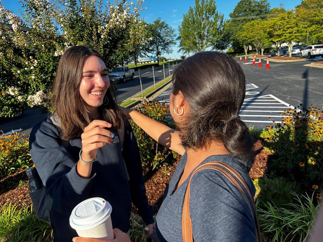 Bishop McGuinness High School students are excited to be back on campus.