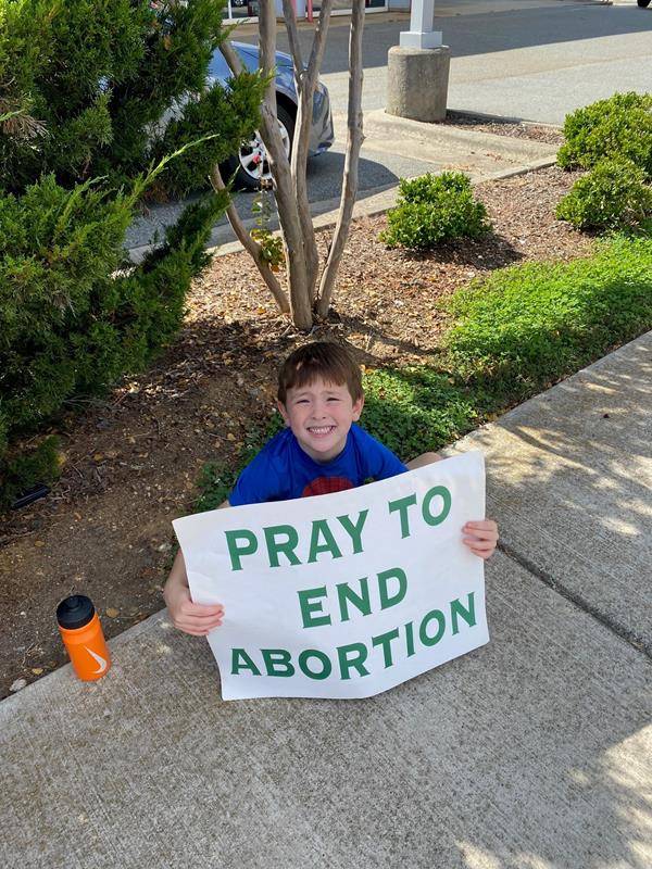 Faithful gathered along Battleground Avenue in Greensboro on Oct. 1 to pray for life. (Photos provided by David Foppe)