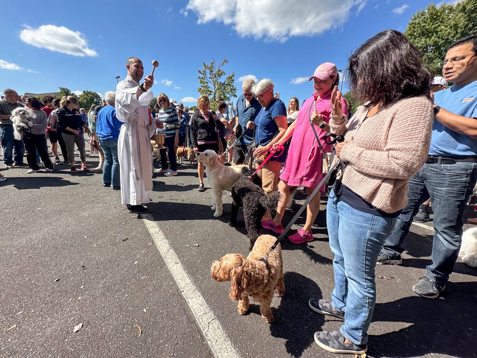Hundreds attended the blessing of the animals at St. Matthew Church in Charlotte.