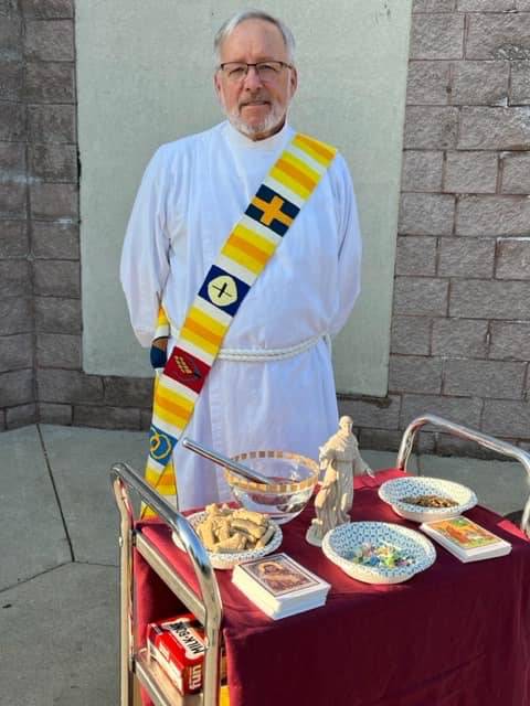 St. Eugene held a pet blessing outside its church in Asheville.