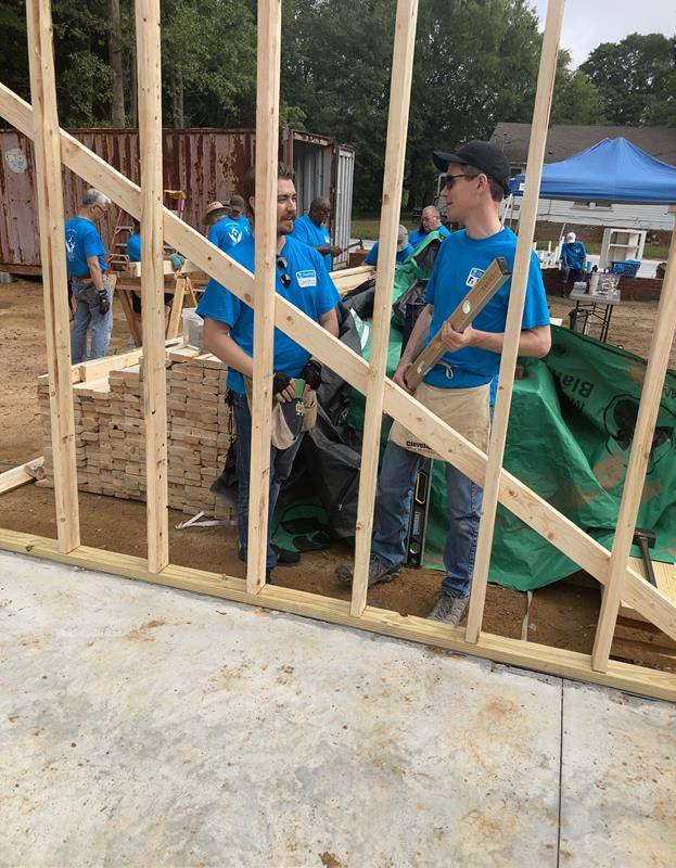 Habitat for Humanity church build in Shelby