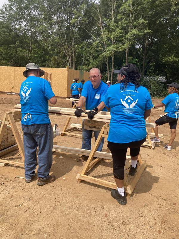 Habitat for Humanity church build in Shelby
