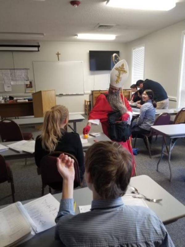 St. Nicholas surprised Canongate High School students this week. 