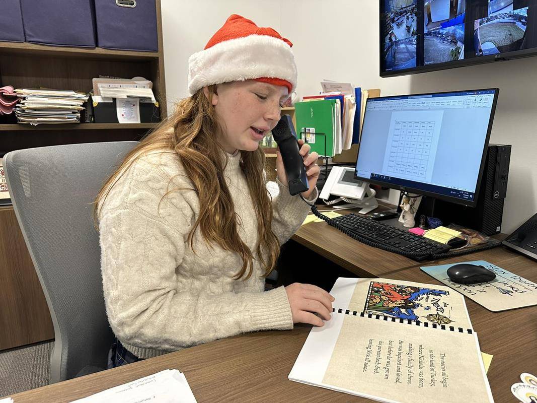 The chaplain of the Student Council at Immaculata read 