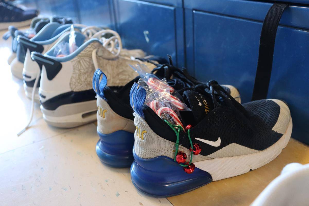 St. Nicholas came to Sacred Heart School in Salisbury on Dec. 6. In his spirit of giving, students left their shoes in the hallway for him to fill with goodies. 