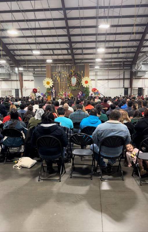 Our Lady of Guadaulpe celebrations in Asheville included a procession, followed by Mass, Mañanitas, dancing, and representation of the Guadalupan apparitions.
