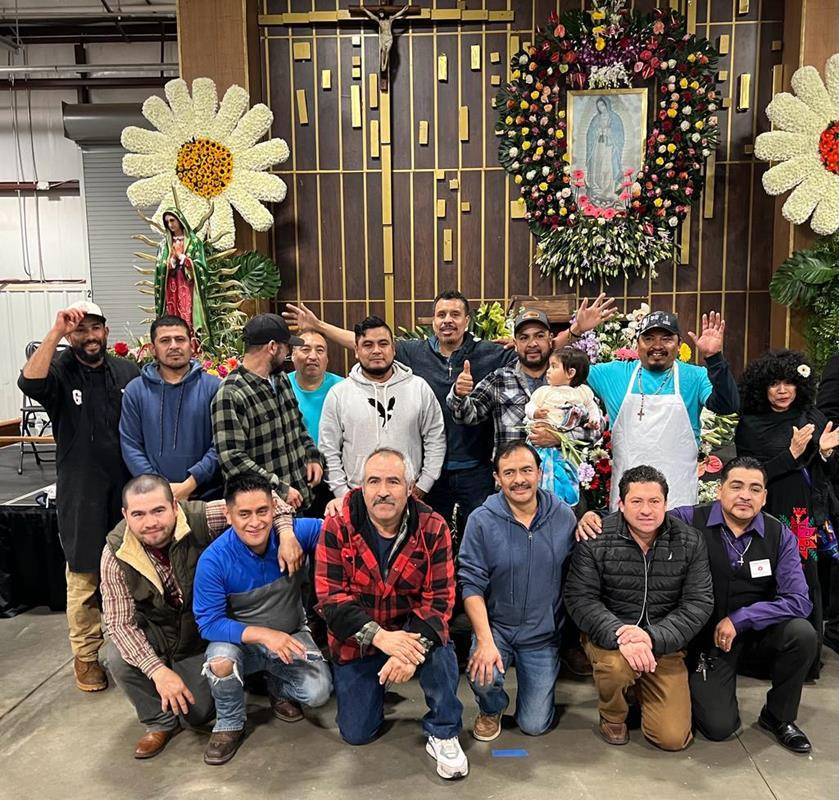 Our Lady of Guadaulpe celebrations in Asheville included a procession, followed by Mass, Mañanitas, dancing, and representation of the Guadalupan apparitions.