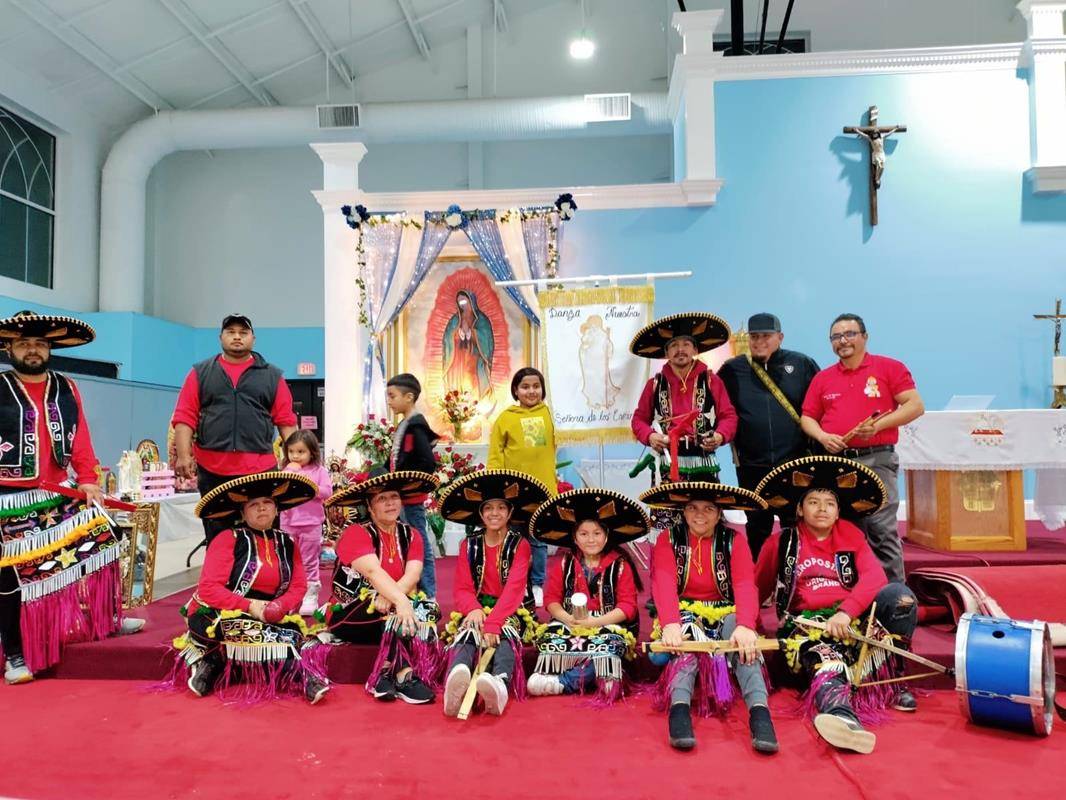Christ the King Parish in High Point celebrated in the parish hall with dancing, singing and food.