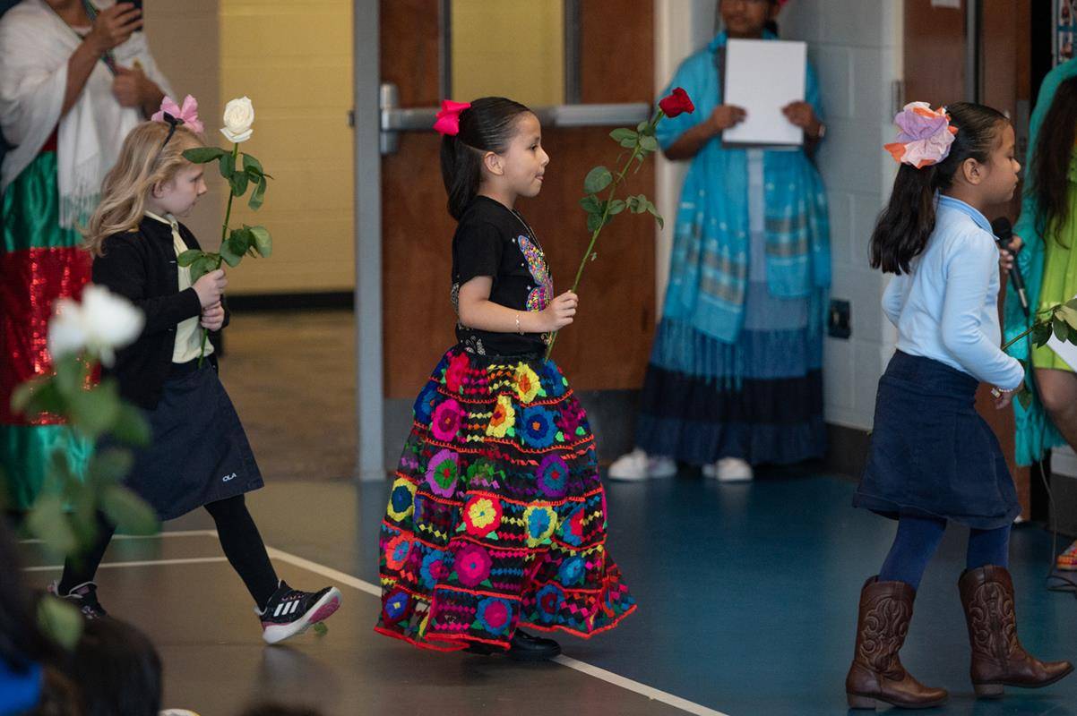 Students at Our Lady of the Assumption School celebrate the Feast of Our Lady of Guadalupe.