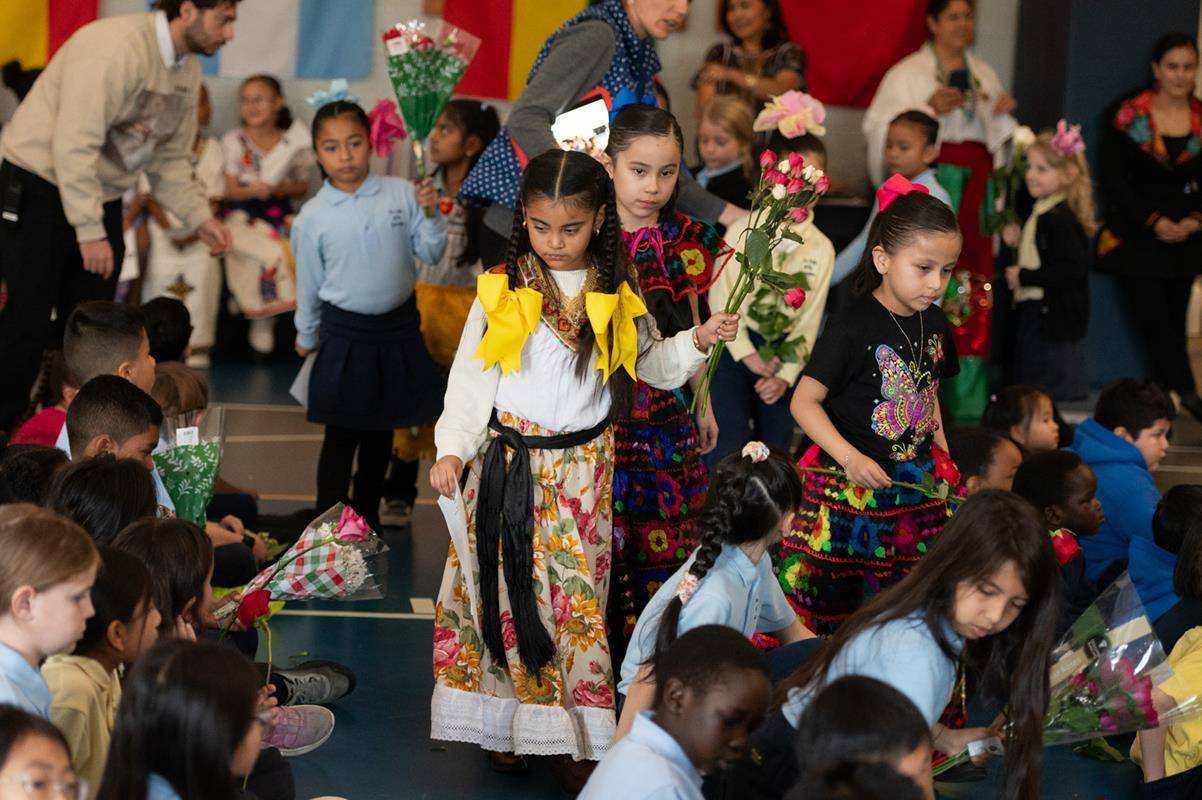 Students at Our Lady of the Assumption School celebrate the Feast of Our Lady of Guadalupe.