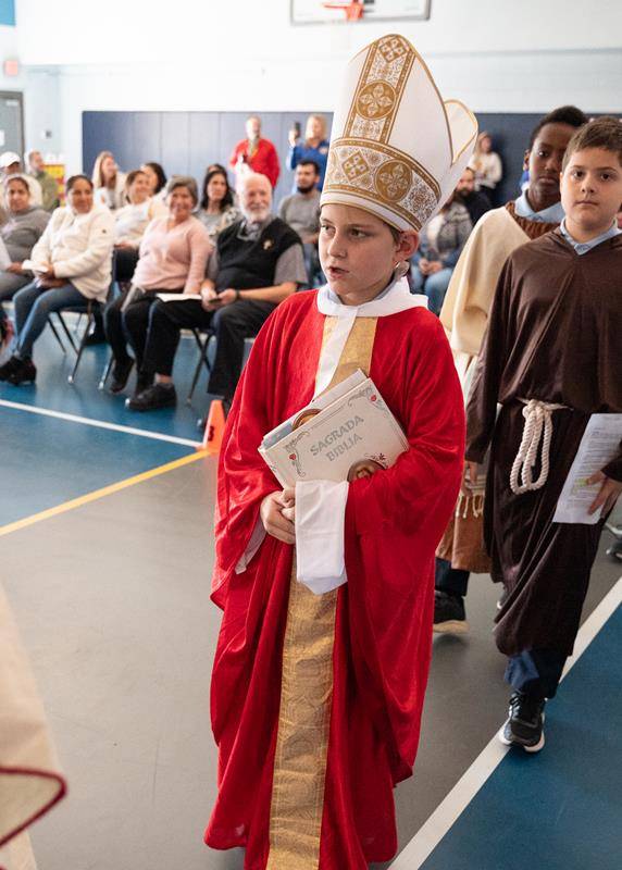 Students at Our Lady of the Assumption School celebrate the Feast of Our Lady of Guadalupe.