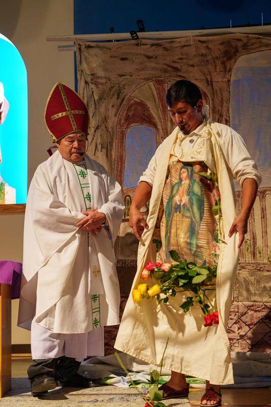 St. Mary Church in Greensboro held Mañanitas and mariachi music followed by Masses and a representation of the Guadalupe apparitions.