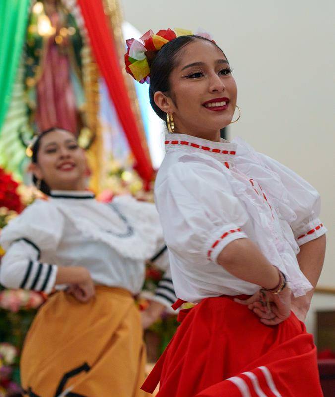 St. Mary Church in Greensboro held Mañanitas and mariachi music followed by Masses and a representation of the Guadalupe apparitions.