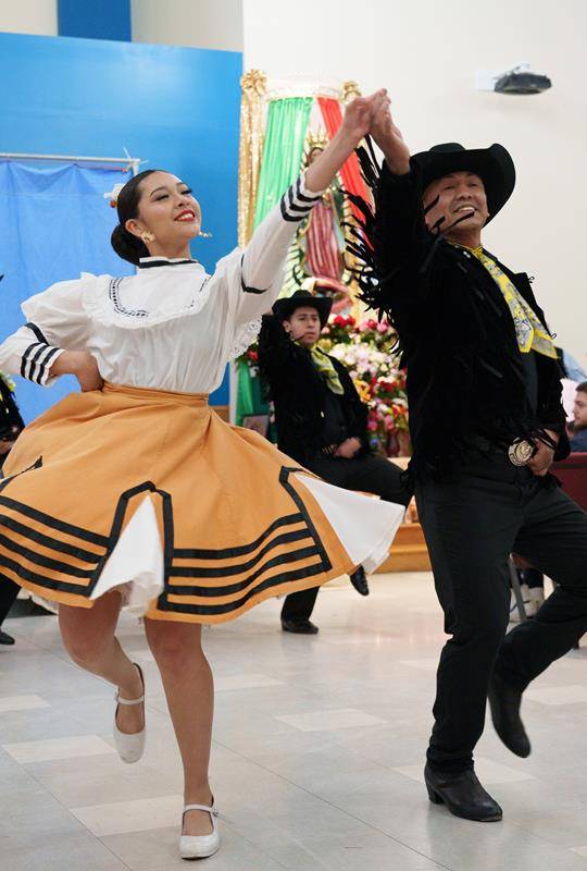 St. Mary Church in Greensboro held Mañanitas and mariachi music followed by Masses and a representation of the Guadalupe apparitions.