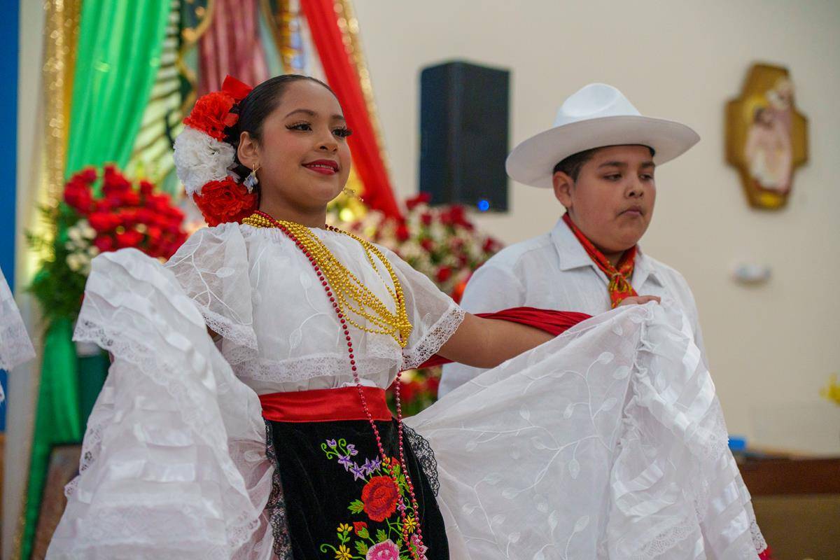St. Mary Church in Greensboro held Mañanitas and mariachi music followed by Masses and a representation of the Guadalupe apparitions.