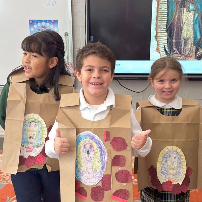 St. Michael School in Gastonia students dive into classical education, crafting projects that honor Our Lady of Guadalupe.