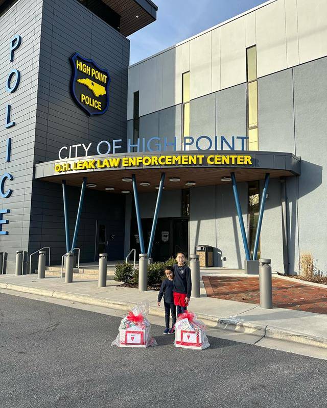On Tuesday, Immaculate Heart of Mary students put together and delivered baskets to HPPD, HPFD, High Point Library, USPS, Pennybyrn Retirement Community, Atrium Hospital, and IHM priests and staff members.
