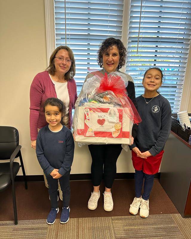 On Tuesday, Immaculate Heart of Mary students put together and delivered baskets to HPPD, HPFD, High Point Library, USPS, Pennybyrn Retirement Community, Atrium Hospital, and IHM priests and staff members.