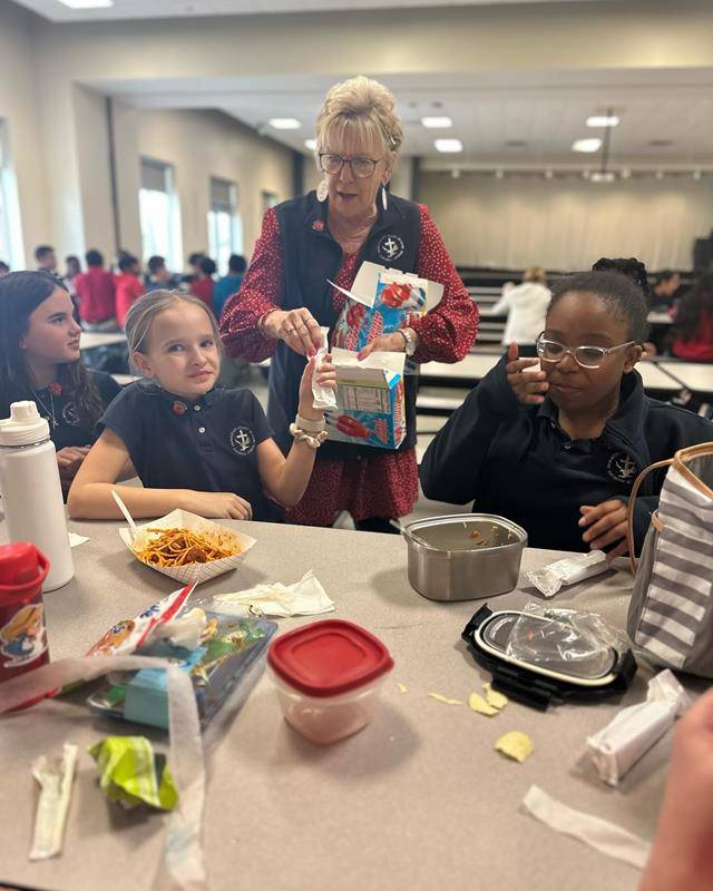 Immaculate Heart of Mary School honored the Nation on Monday. Students honored our Veterans at lunch, handed out popsicles and prayed for all those who have served or are currently serving. 