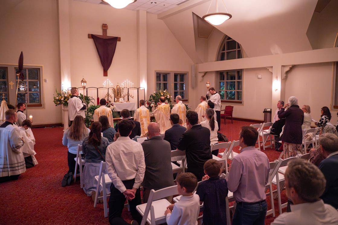 Altar of repose at St. Patrick Cathedral.