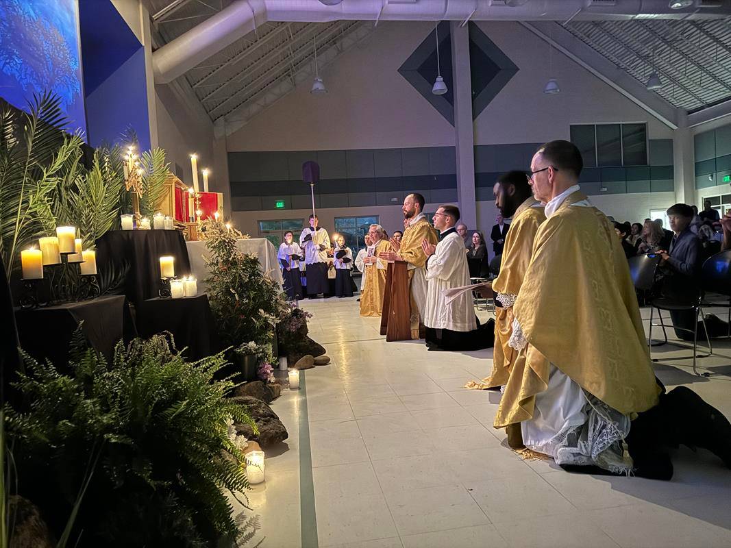 The Altar of Repose at St. Mark Church in Huntersville.