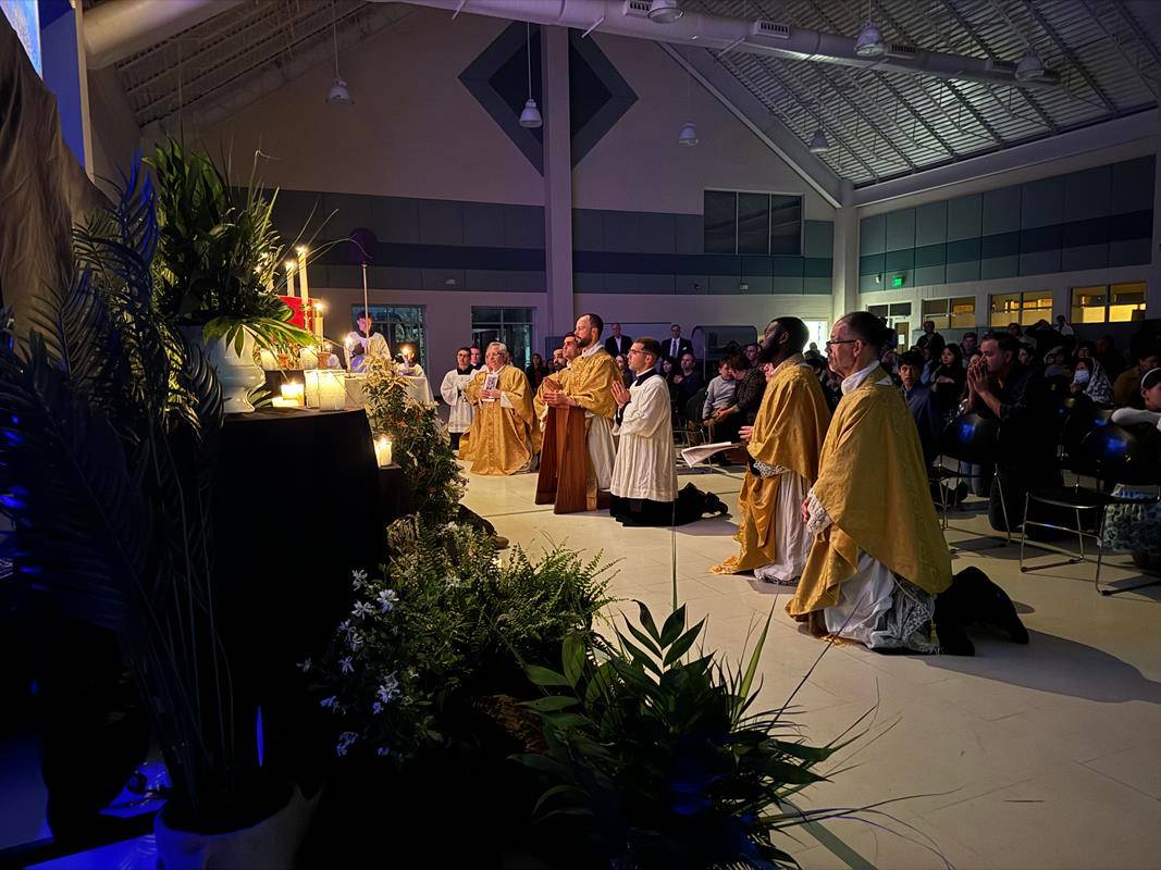 The Altar of Repose at St. Mark Church in Huntersville.