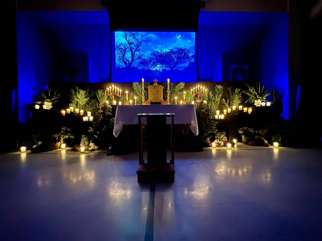 The Altar of Repose at St. Mark Church in Huntersville.