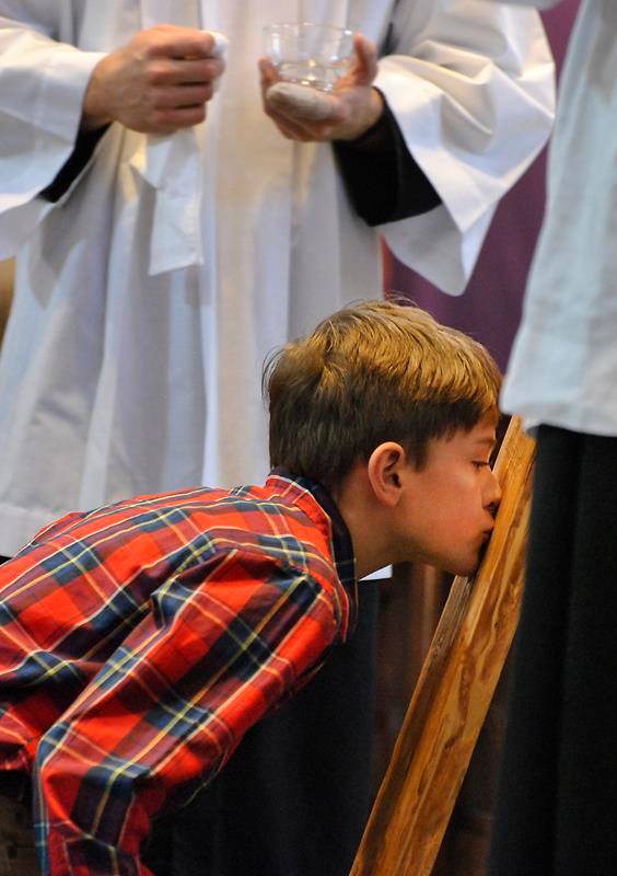 Cross veneration at St. Michael in Gastonia.