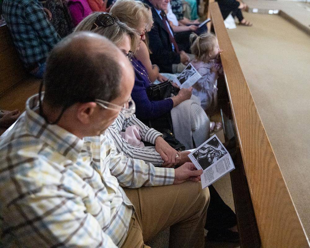 Living Stations of the Cross at Queen of the Apostles Church in Belmont.