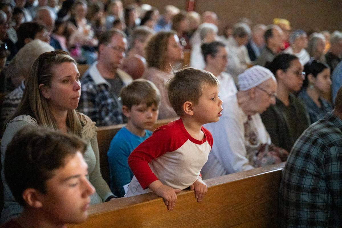 Living Stations of the Cross at Queen of the Apostles Church in Belmont.