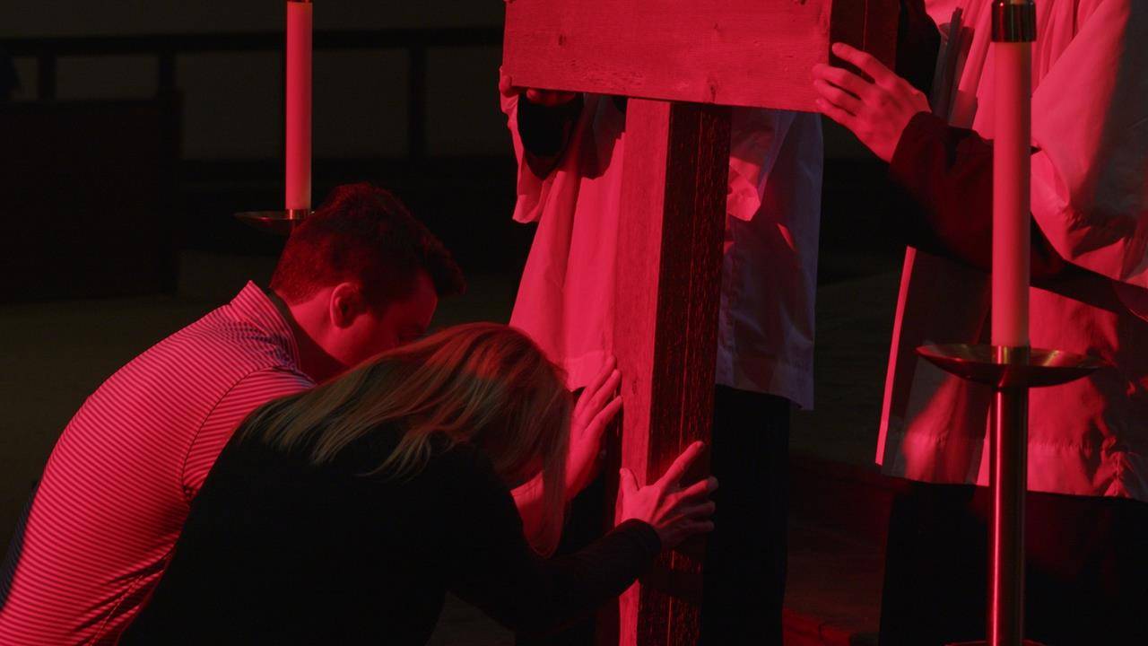 Cross veneration at St. Gabriel Church in Charlotte.