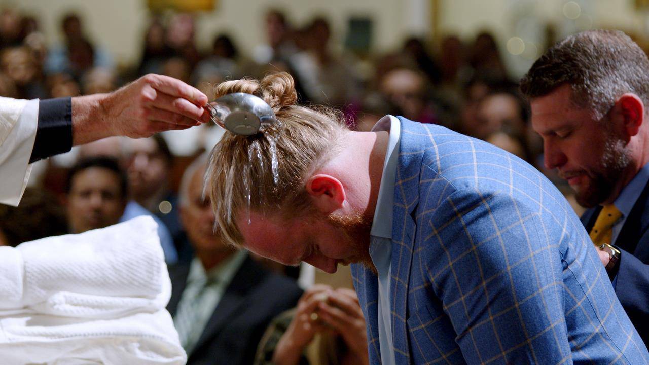 Easter Vigil at St. Gabriel Church in Charlotte.