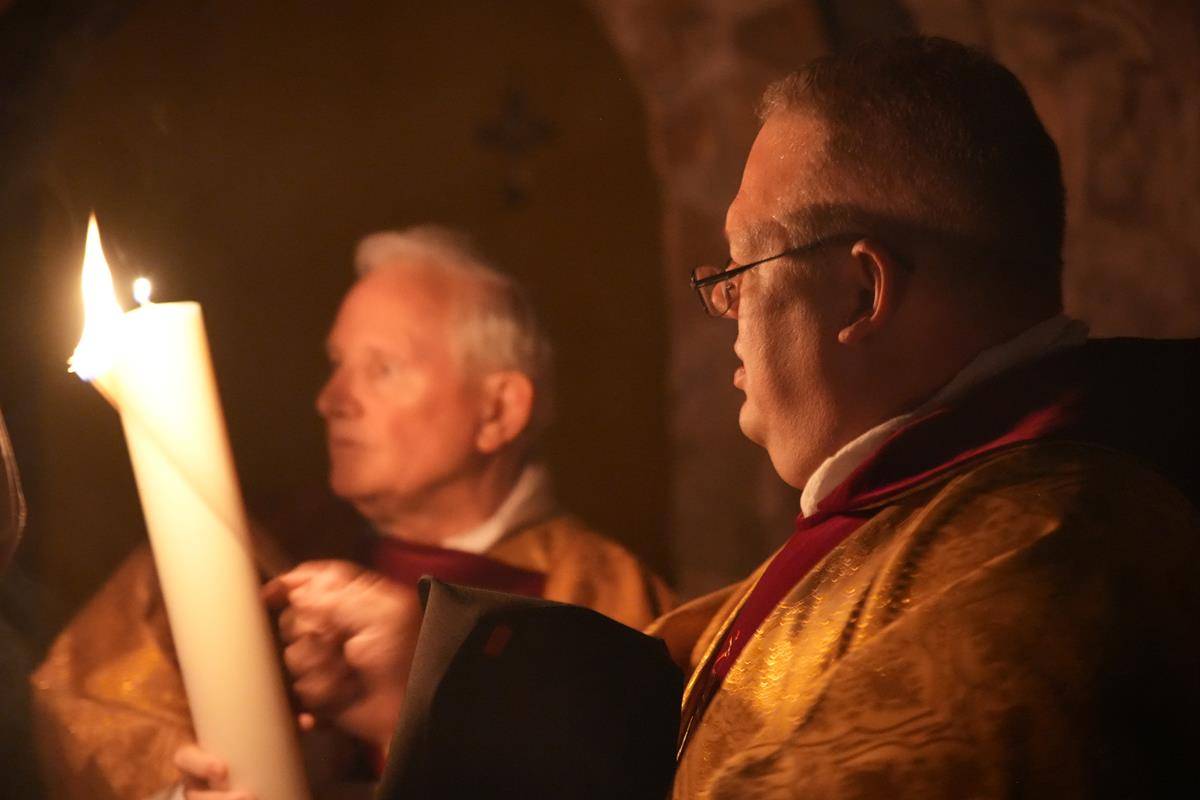 Easter Vigil at Our Lady of Lourdes in Monroe.