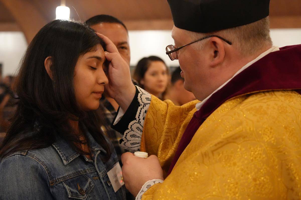 Easter Vigil at Our Lady of Lourdes in Monroe.