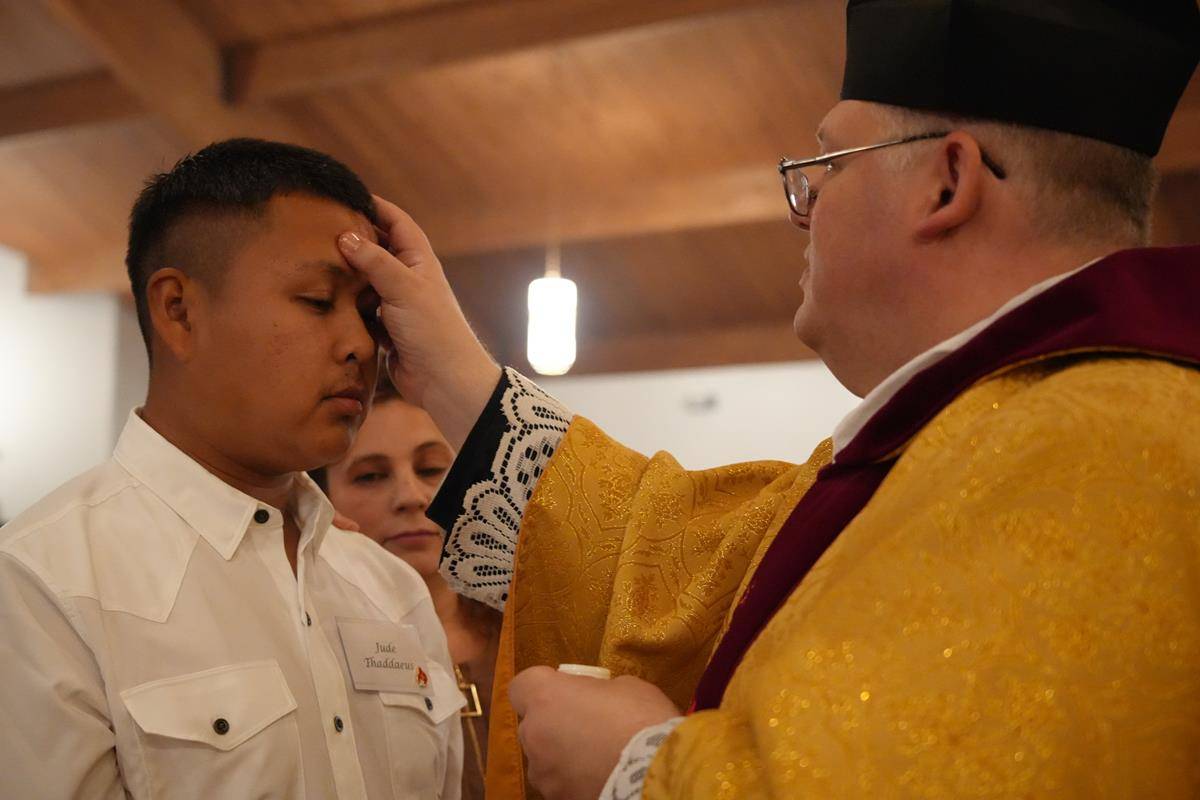 Easter Vigil at Our Lady of Lourdes in Monroe.