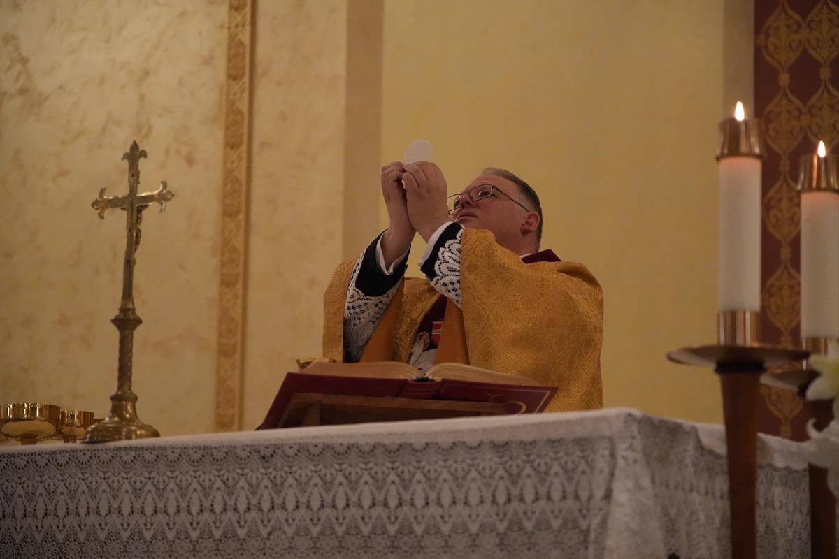 Easter Vigil at Our Lady of Lourdes in Monroe.