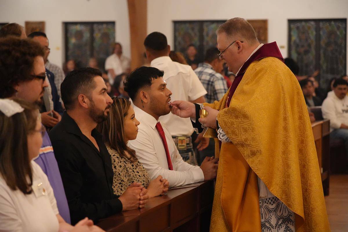 Easter Vigil at Our Lady of Lourdes in Monroe.