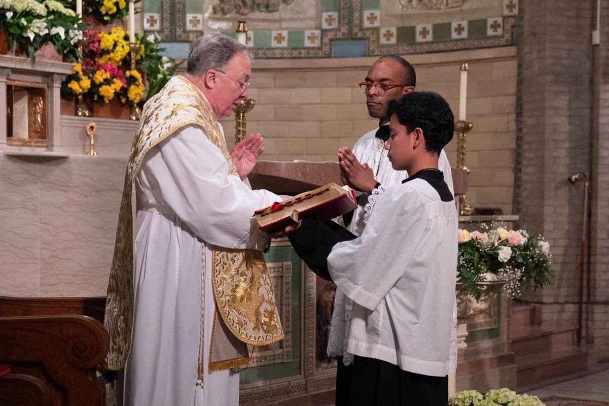 Easter Vigil at the Basilica of St. Lawrence in Asheville.