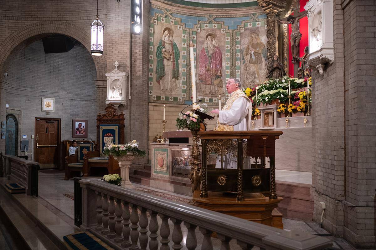 Easter Vigil at the Basilica of St. Lawrence in Asheville.