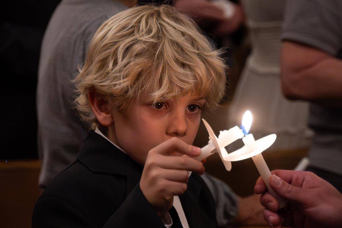  Easter Vigil at the Basilica of St. Lawrence in Asheville. 