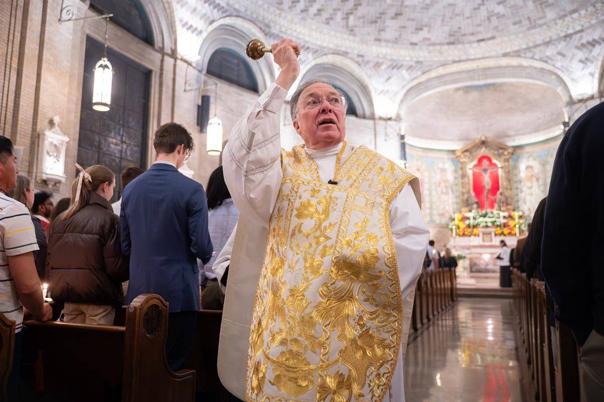 Easter Vigil at the Basilica of St. Lawrence in Asheville.