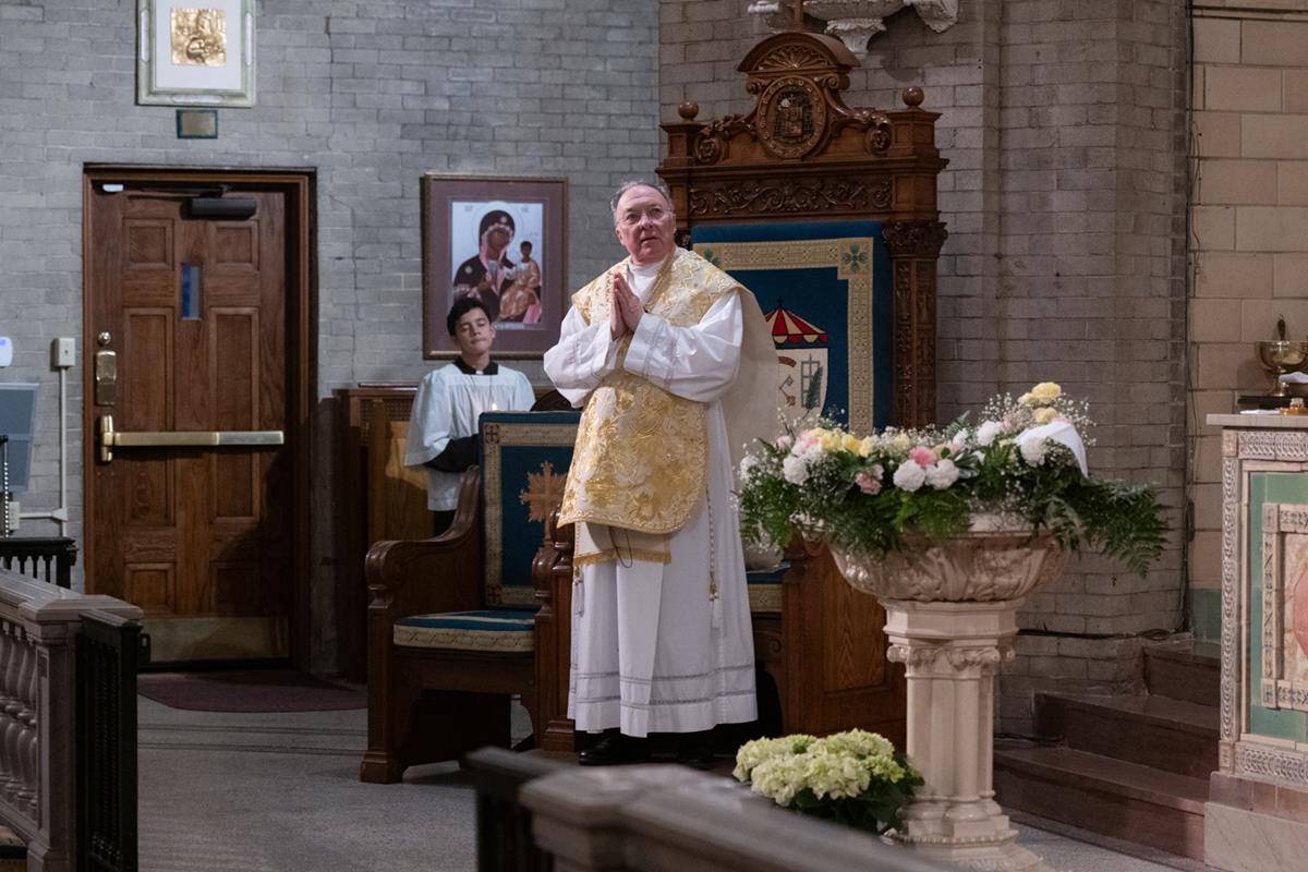 Easter Vigil at the Basilica of St. Lawrence in Asheville.